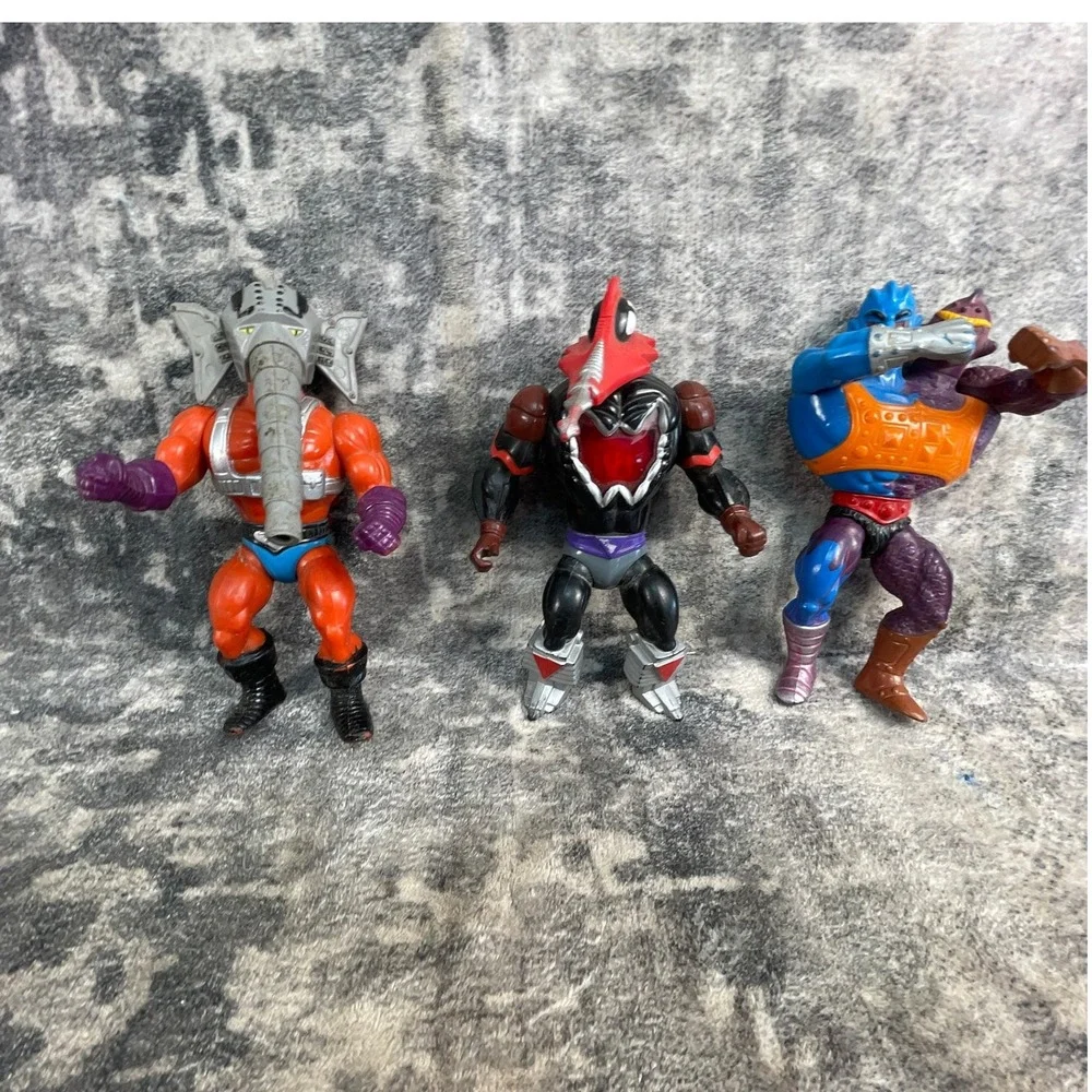 Vintage 1980s MOTU Action Figure Lot Snout Spout Mantenna Two Bad He-Man